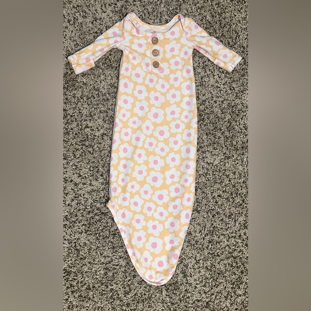 Caden Lane newborn floral knot gown